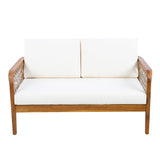 4-Piece Acacia Wood Outdoor Patio Furniture Set