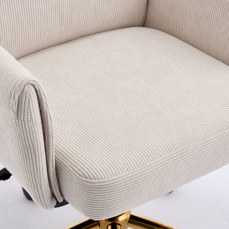 Ergonomic Mid-Back Office Chair With Gold Base HouseOfZazla