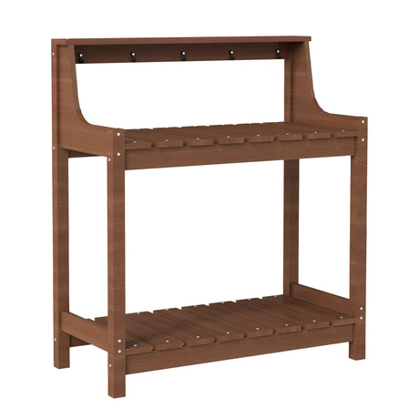 Potting Benches for Outside, HDPE Garden Potting Table with Storage HouseOfZazla