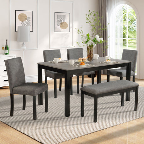 Modern Dining Table Set With Upholstered Chairs For Dining Room HouseOfZazla