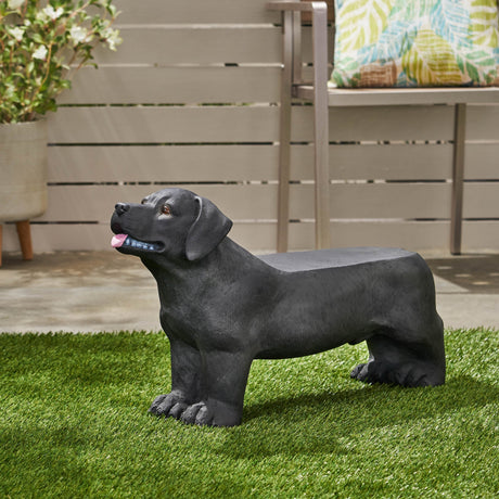 MGO Dog Bench - Outdoor Labrador Design, Matte Black HouseOfZazla