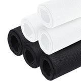 6PCS Aida Cloth 14 Count 3 Pieces Black Cross Stitch Fabric and 3 Pieces White Cross Stitch Fabric Cotton Embroidery Cloth for Needlework 14 Count for Craft Embroidery YARRD