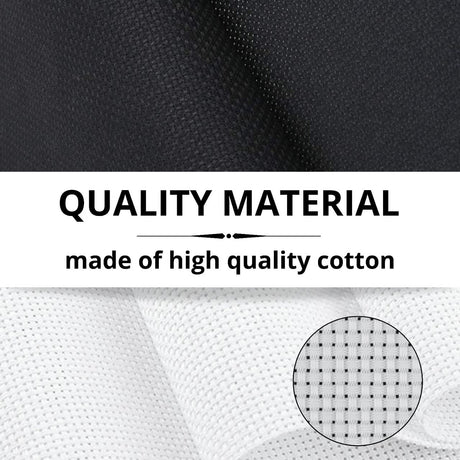 6PCS Aida Cloth 14 Count 3 Pieces Black Cross Stitch Fabric and 3 Pieces White Cross Stitch Fabric Cotton Embroidery Cloth for Needlework 14 Count for Craft Embroidery YARRD