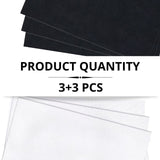 6PCS Aida Cloth 14 Count 3 Pieces Black Cross Stitch Fabric and 3 Pieces White Cross Stitch Fabric Cotton Embroidery Cloth for Needlework 14 Count for Craft Embroidery YARRD