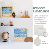 6Pcs Cradled Wood Panels 8”X8” Canvas Boards for Painting DIY Art Craft Unfinished Square Wooden 9 Small Primed Canvases WoodArtSupply