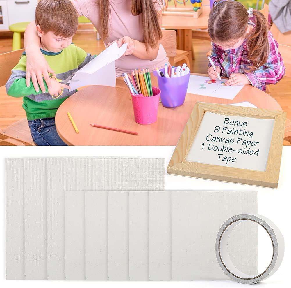 6Pcs Cradled Wood Panels 8”X8” Canvas Boards for Painting DIY Art Craft Unfinished Square Wooden 9 Small Primed Canvases WoodArtSupply