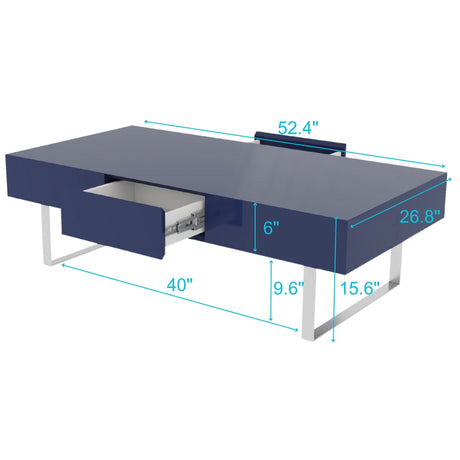 Rectangular Coffee Table With Hidden Storage HouseOfZazla