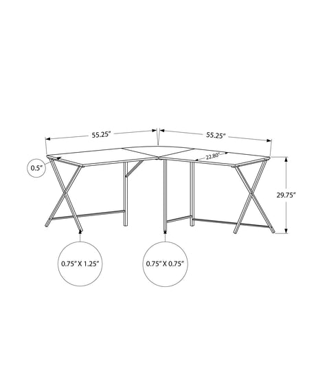 Contemporary L-Shaped Corner Computer Desk HouseOfZazla