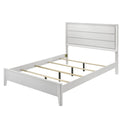 Modern Bed Frame With Wave Texture Headboard And Angled Legs HouseOfZazla