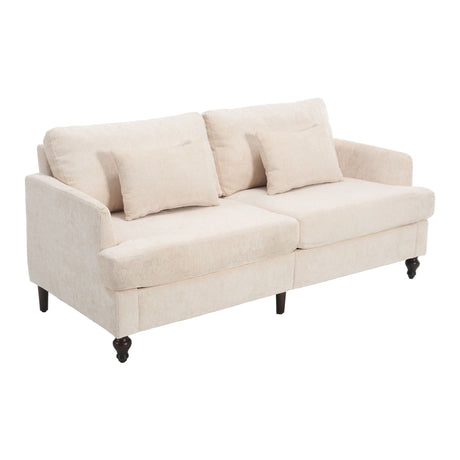 Mid Century Modern Fabric Loveseat Sofa, 2 Seat Upholstered Couch HouseOfZazla