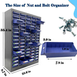 LGXEnzhuo Parts Cabinet with 75 Drawers Nut and Bolt Organizer Bolt Bin Cabinet Small Parts Storage Organizer with Partitions and Labels LGXEnzhuo