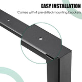 OLBRUS 19.6-Inch Depth Workbench Frame, Height Adjustable 28.5" to 33.8",Set of 4 Metal Table Legs with Floor Protectors & Screws, Heavy Duty Industrial DIY Furniture Legs for Study Desk，Cabinet OLBRUS