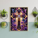croshom Cross Diamond Art Kits for Adults-DIY 5D Religion Diamond Painting Kits for Adults Beginners, Full Drill Paint by Diamonds Art Painting Christ Crafts for Home Wall Art Decor 12x16in croshom