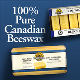 Dutchman’s Gold Canadian Yellow Beeswax Block - Pack of 12 (1 oz Each) - Cosmetic-Grade Natural Beeswax for Candle Making, Soap, Crafts, Beauty - Pure Beeswax Bars - Safe and Easy to Melt Dutchman's Gold