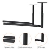 TRUSOON Adjustable Ladder Ceiling Rack, Kayak Overhead Garage Storage Rack, Garage Ceiling Storage for Kayak, Ladder, Surfboard, Snowboar Overhead Hanger, Holds 150 lbs, Black TRUSOON