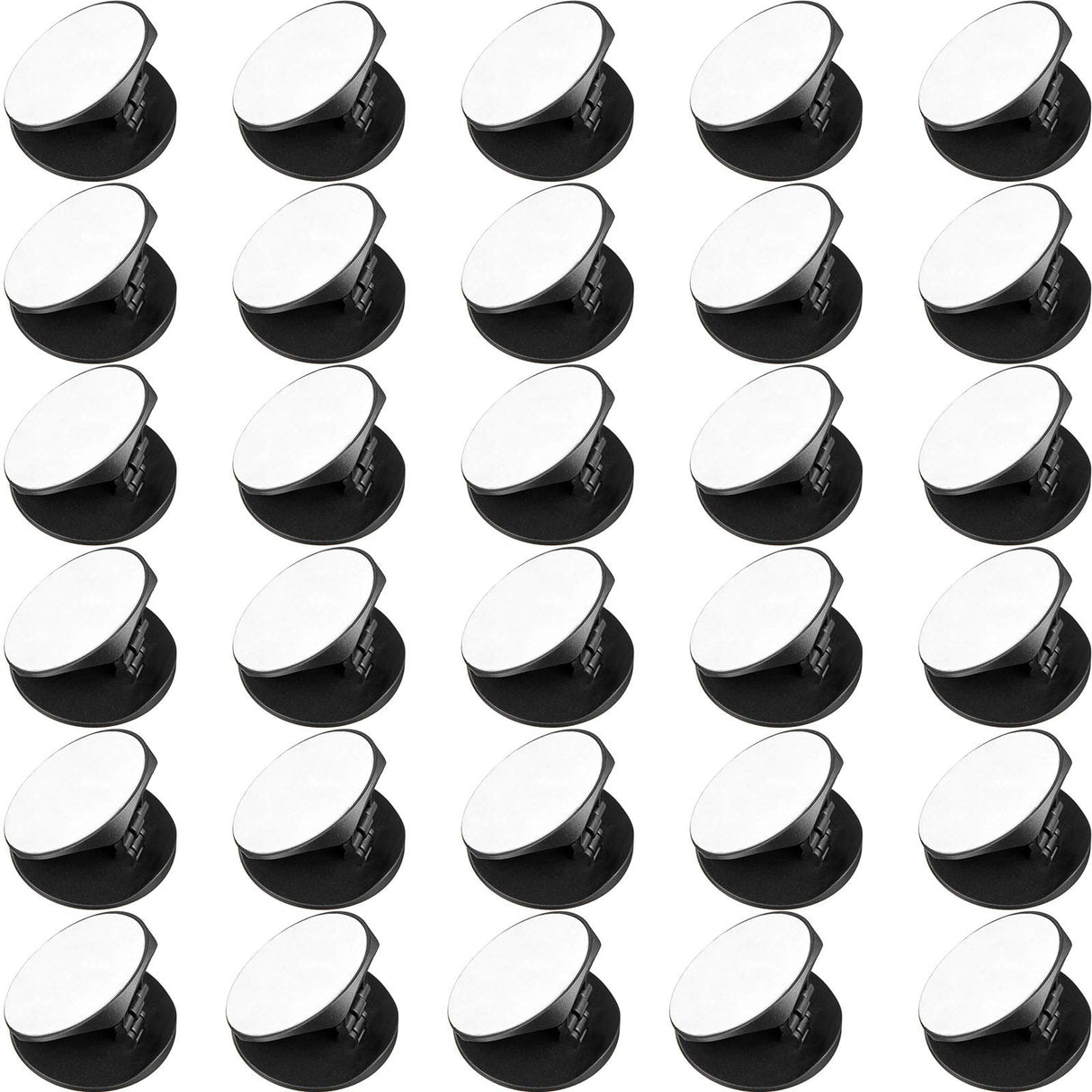 Weewooday 30 Phone Grip Holder with Double-Sided Sticker Phone Finger Expanding Stand Holder for Almost Phones Cases (Black) Weewooday