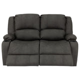 RecPro Charles 58" Powered Double RV Wall Hugger Recliner Sofa RV Loveseat with Upgraded 2023 Fabric (Gunmetal) RecPro