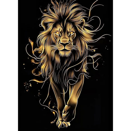ZENDIYO Lion Diamond Painting Kits for Adults, 5D Diamond Art Kits for Adults Beginners, DIY Full Drill Diamonds Dots Gem Art Painting Crafts for Home Wall Decor 12x16inch ZENDIYO