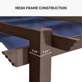 PURPLE LEAF Pergola 10' X 10' Outdoor Retractable Metal Pergola with Canopy Patio Pergola with Shade Cover for Garden Yard Pavilion Grill Modern Pergola for Beach Deck Gazebo, Navy Blue PURPLE LEAF