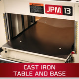 JET 13-Inch Planer/Molder, 3 HSS Knives, 1-1/2 HP, 1Ph 115/230V (JPM-13CS) Jet