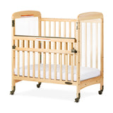 Child Craft Avery SafeAccess Wooden Compact Portable Crib, Features 2 Easy Roll Locking Wheels, Durable Wood Construction, Fits Through Doorways (Natural) Child Craft