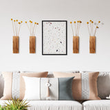 SOONOW 4 Pack Wood Wall Planter - Modern Farmhouse Wood Wall Decor for Living Room, Bedroom, Bathroom, Home and Office - Wooden Pocket Vase for Dried Flowers and Faux Plants Indoor Decor SOONOW