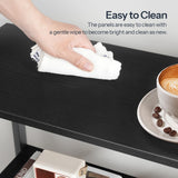 HOOBRO 3 Tier Bookshelf, Industrial Bookcase, Record Storage Rack with Side Fence, Wood Storage Shelf with Metal Frame, Rustic Open Display Shelf for Living Room, Bedroom, Black BB86CJ01G1 HOOBRO