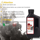 RepRapper 3D Printer Resin with High Precision and High Toughness, 405nm Fast UV-Curing Standard Photopolymer Linear SLA 3D Printing Resin Suitable for EMAKE3D Galaxy1 SLA Printer, White 1000g RepRapper