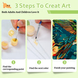 Reivworl Hummingbird Paint by Numbers Kit for Adults, Hummingbird Paint by Number for Adults, Adult Paint by Number Kits for Gifts and Wall Decor 16x20 Inch Reivworl