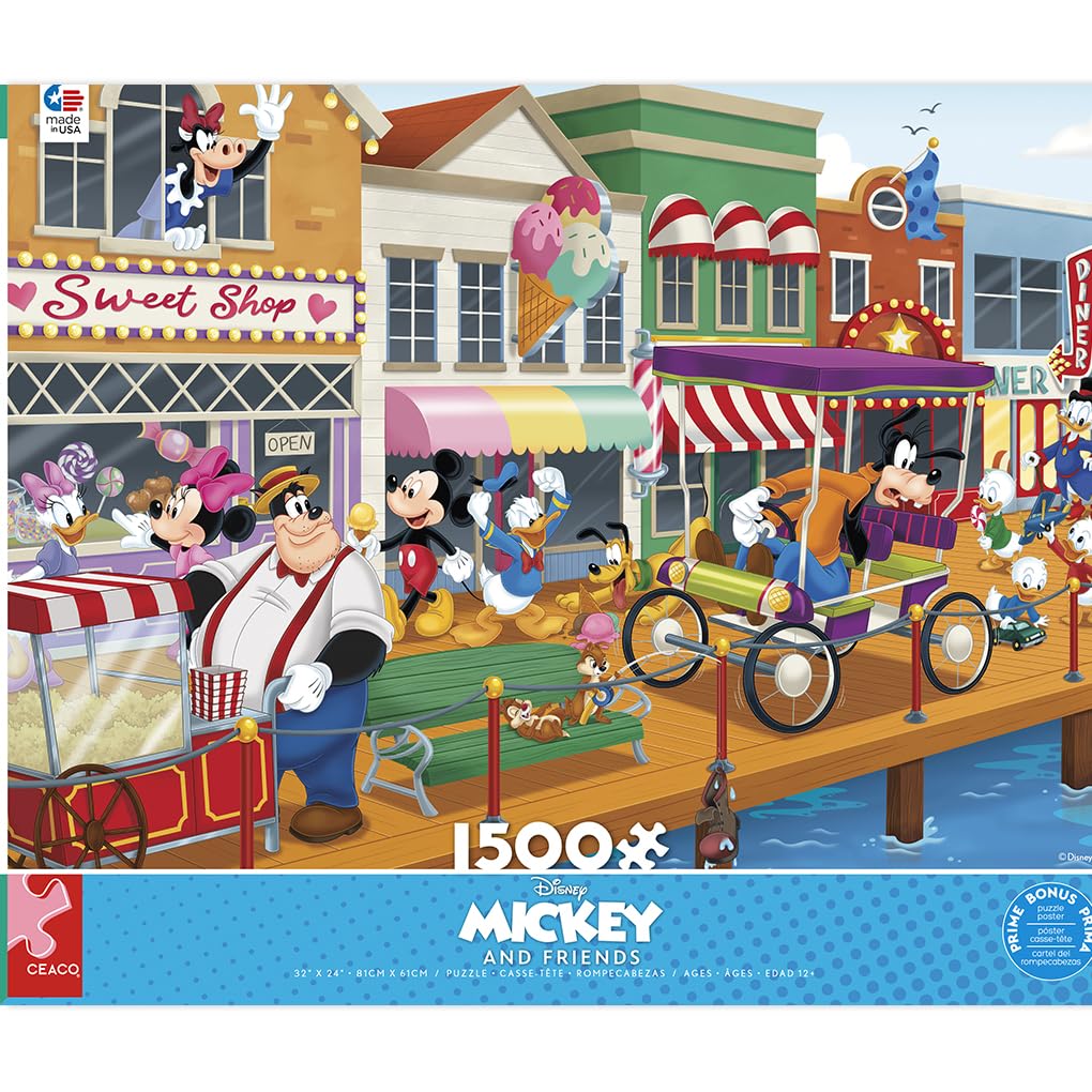 Ceaco - Disney - Mickey & Friends Boardwalk Fun - 1500 Piece Jigsaw Puzzle Ceaco
