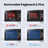 KornerBatl Hidden In Wall Safes Between Studs with Removable Pegboard, 0.405 Cubic Ft. Hidden Security Floor Safe with Key Lock for Handgun, Jewelry, Passport KornerBatl