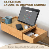 Vekkia Natural Bamboo Bedside Shelf with Drawers - for College Dorm Bunk Beds, Blending Decor and Storage Vekkia