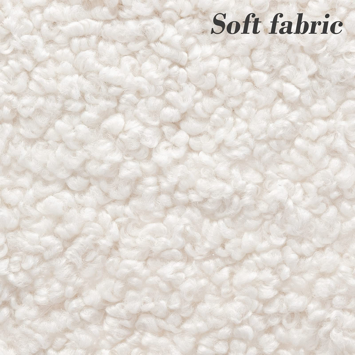 Zesthouse Square Pouf Ottoman, Modern Ottoman Coffee Table for Living Room, Fuzzy Sherpa Ottoman Foot Rest, Upholstered Tufted Ottoman Stool for Couch, White Zesthouse