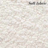 Zesthouse Square Pouf Ottoman, Modern Ottoman Coffee Table for Living Room, Fuzzy Sherpa Ottoman Foot Rest, Upholstered Tufted Ottoman Stool for Couch, White Zesthouse