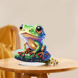 ARTopet DIY Diamond Desktop Ornament Special Shaped Crystal Frog Diamond Art Painting Tabletop Ornaments Single Sided Diamond Home Decor ARTopet