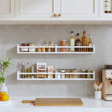 White Nursery Bookshelves,32Inch, Floating Nursery Shelves - Set of 3 - Book Shelf Organizer for Baby Nursery Room Decor, Wall Shelves for Kitchen Spice Rack, Pine Napeollor