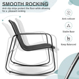 Oakmont 3 Pieces Patio Furniture Set Outdoor Conversation Furniture 2 Chairs with Glass Top Coffee Table Sets Beige Cushions Backyard, Pool, Garden Oakmont