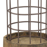 Stonebriar SB-5393C 2PC Wire METAL CLOCHE SET, Set of 2, Brown Stonebriar