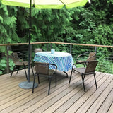 Deck Man 2 Pack Stainless Steel Cable Railing Posts 36inch Level Line Intermediate Post(2×2") for Deck Cable Railing System (Silvery, 36IN) Deck Man