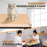 Jigsaw Puzzle Table for 1500 Piece with Drawers, Legs & Wheels Adjustable Height Puzzle Tables for Adults Folding & Tilting Puzzle Board for Mother's Day Birthday Gift BittPicc