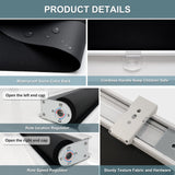 AOSKY Cordless Roller Shades Blackout Blinds for Windows Room Darkening Rolled Up Shades with Spring System, UV Protection Window Shades Door Blinds for Home and Office (25" W x 72" H, Black) AOSKY