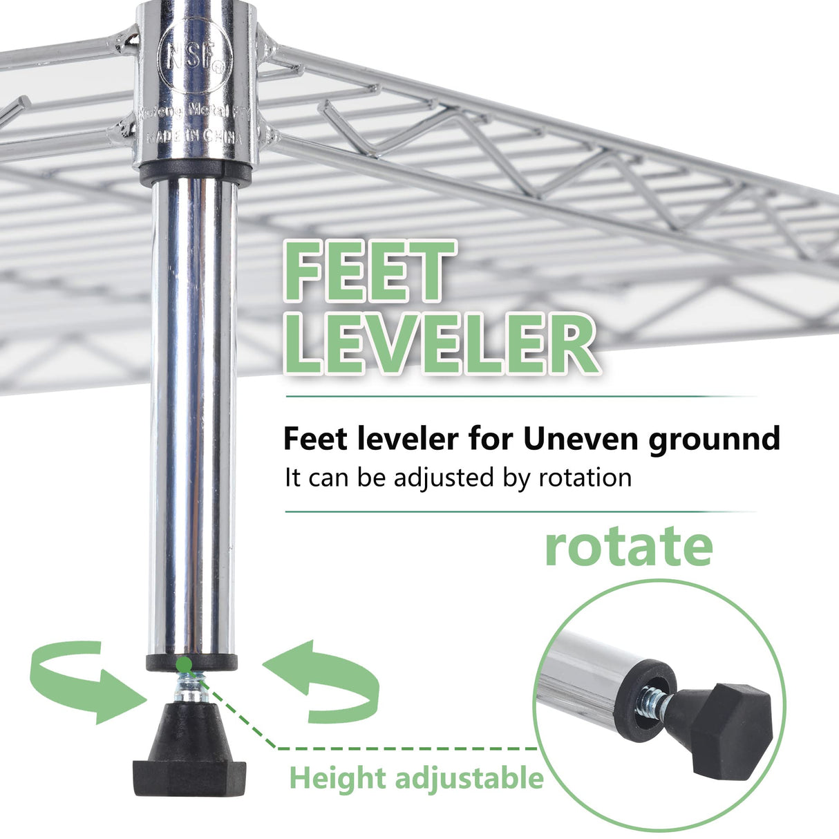FDW 14" D×24" W×60" H Wire Shelving Unit Metal Commercial Shelf with 5 Tier Layer Rack Strong Steel for Restaurant Garage Pantry Kitchen Garage,Chrome FDW