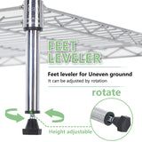 FDW 14" D×24" W×60" H Wire Shelving Unit Metal Commercial Shelf with 5 Tier Layer Rack Strong Steel for Restaurant Garage Pantry Kitchen Garage,Chrome FDW