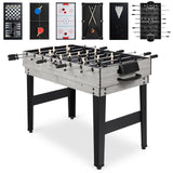 Best Choice Products 10-in-1 Combo Game Table Set w/Hockey, Foosball, Pool, Shuffleboard, Ping Pong, Checkers, Bowling, and Backgammon - Gray Best Choice Products