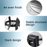 LEVELEVE 5 Piece Patio Dining Set,Outdoor Furniture 4 Textilene Chairs & 1 Round 38"x 38" Metal Slatted Table with 1.5" Umbrella Hole,Outside Porch Deck Balcony Backyard Set for 4 LEVELEVE