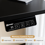 ERGOMAKER 43" Electric Standing Desk, Height Adjustable, Sit Stand Up Desk for Home Office & Computer Workstations, Memory Controller, Black ERGOMAKER