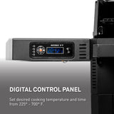 Masterbuilt® Gravity Series® 600 Digital Charcoal Grill and Smoker,WiFi Technology, GravityFed™ Charcoal Hopper, 600 Cooking Sq. Inches, Reversible Smoke&Sear Cast Iron Grates, Black, Model MB20041023 Masterbuilt