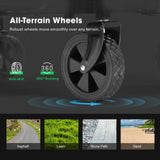 VIVOSUN Collapsible Folding Wagon, Outdoor Utility with All-Terrain Wheels, Adjustable Handle, Cup Holders & Side Pockets, for Camping, Shopping, Garden, 210Lbs Capacity, Black VIVOSUN