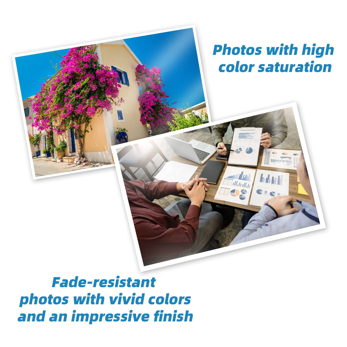 Uinkit 37lb Thin Flyer Paper Glossy 8.5x11 Inkjet 100 Sheets Single Side DIY Chip Bag 135gsm Photos Picture for Inkjet Printer with Dye Ink Letter size A4 Brochure Uinkit