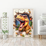 BOHADIY Dinosaur Diamond Art Painting Kits for Adults, Full Drill Diamond Dots Paintings for Beginners, Round 5D Paint with Diamonds Pictures Gem Art Painting Kits DIY Crafts Kits 12x16inch BOHADIY